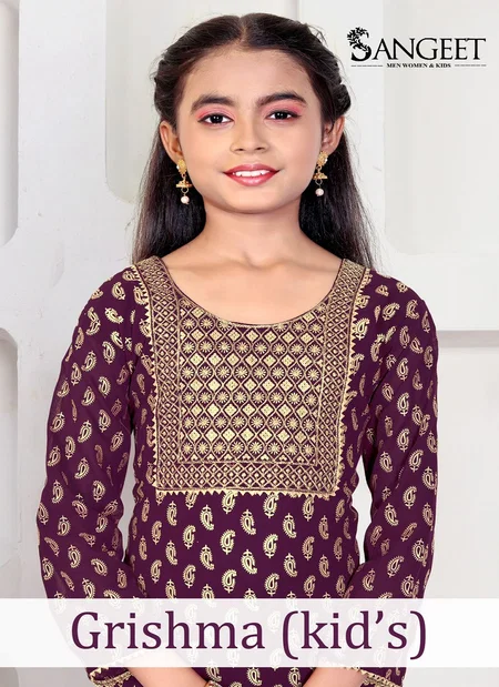 Sangeet Girishma Kids Faux Georgette Girls Wear Kurti Suppliers In India
