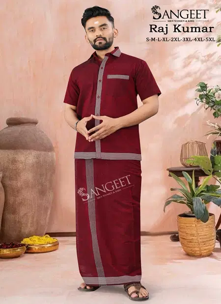 Sangeet Rajkumar Handloom Cotton Mens Shirt With Vesti Wholesale Price In Surat