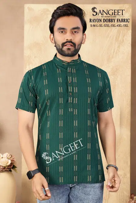 Sangeet Rayon Dobby Rayon Half Sleeves Mens Shirt Kurta Wholesale Online