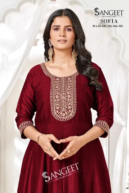 Sofia By Sangeet ichitra Blooming Silk Wholesale Anarkali Kurtis In India