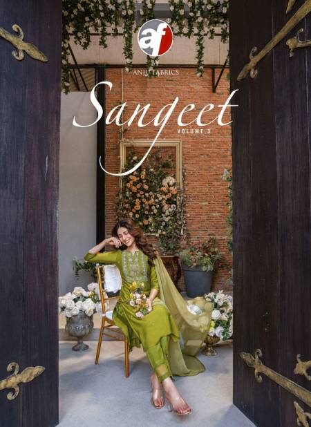 Sangeet Vol 3 By Af Viscose Modal Designer Kurti With Bottom Dupatta Wholesale Clothing Suppliers In India Catalog