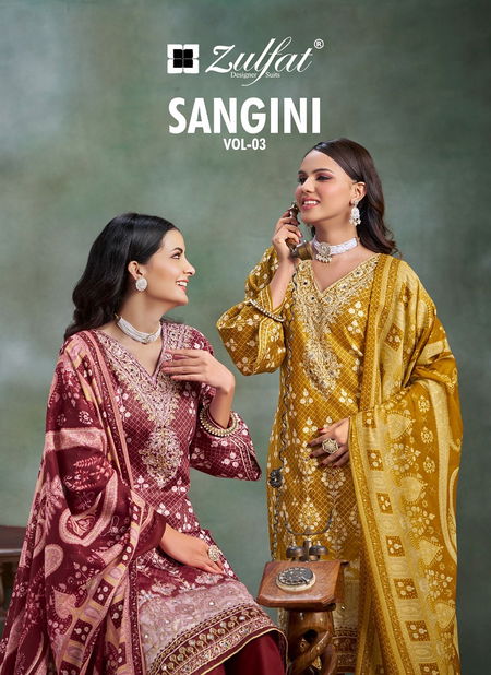 Sangini Vol 3 By Zulfat Printed Jam Cotton Dress Material Suppliers In India Catalog