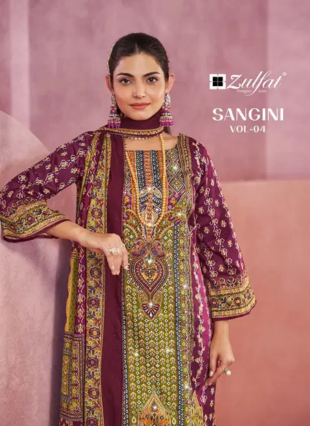 Sangini Vol 4 By Zulfat Printed Jam Cotton Dress Material Suppliers In India Catalog