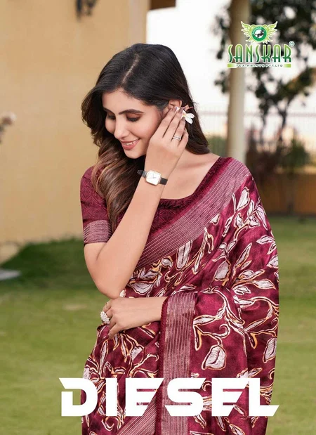 Diesel 71001-71008 By Sanskar Dola Silk Daily Wear Saree Wholesale In India