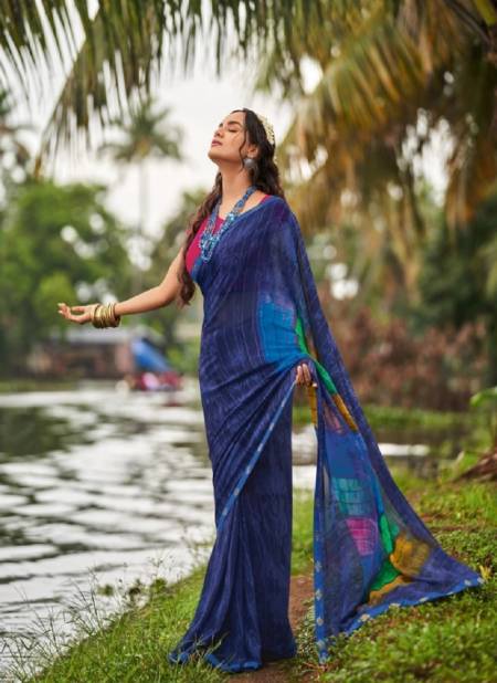 Sanskar Meera Georgette Printed Designer Ethnic Wear Fancy Latest Saree Collection
 Catalog