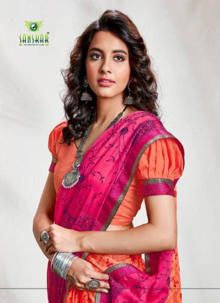 Sanskar Nyna 8 Latest Fancy Designer Regular casual wear Fancy Chiffon Printed Saree Collection
 Catalog