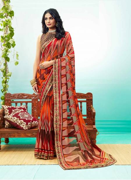 Sanskar Shine Brasso Printed Designer Ethnic Wear Saree Collection Catalog