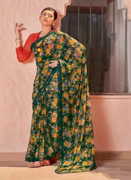 Sanskar Signature 15 Printed Regular Wear Georgette Latest Saree Collection Catalog