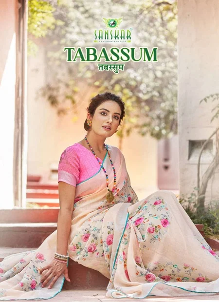Tabassum By Sanskar Soft Linen Fancy Sarees Wholesale Clothing Distributors In India