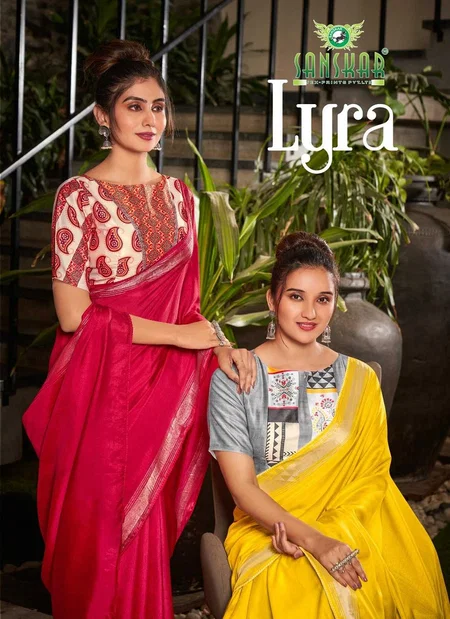 Lyra By Sanskar Cotton Comfortable Designer Silver Jari Weaving Border Saree Wholesale Price In Surat