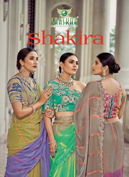 Shakira By Sanskar Bright Colours Best Saree Wholesale Market In Surat With Price