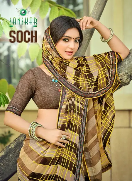 Soch By Sanskar Georgette Trendy Saree Wholesale Price In Surat