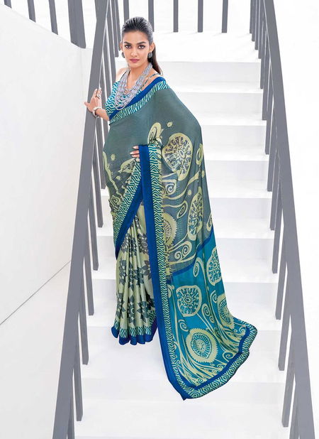 Sanskar Wind 2 Regular Wear Printed Georgette Saree Collection Catalog