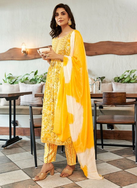 Sara 11 By Mystic 9 Rayon Foil Printed Kurti With Bottom Dupatta Wholesale Shop In Surat
