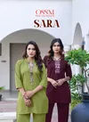 Sara by Ossm Fancy Cotton Embroidery Co Ord Set Wholesale Market In Surat