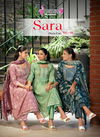 Sara Vol 8 By Mystic 9 Rayon Printed Kurti With Bottom Dupatta Wholesale Market In Surat
