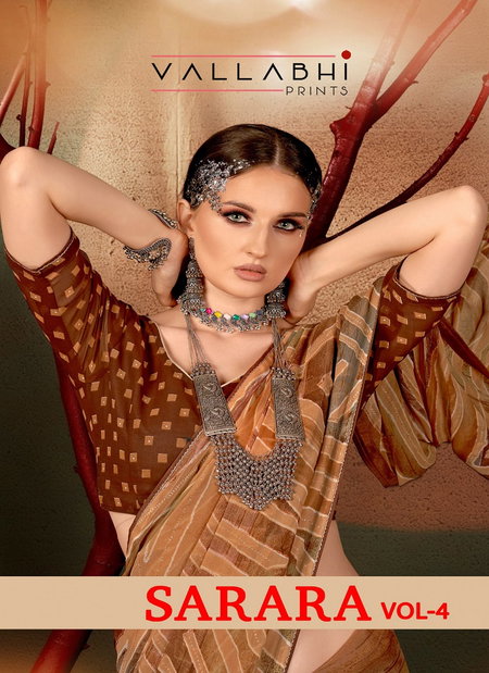 Sarara Vol 4 By Vallabhi Georgette Printed Daily Wear Sarees Wholesale Price In Surat