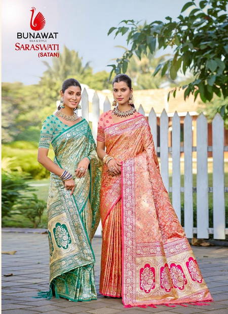 Saraswati Vol 1 By Bunawat Silk Wedding Wear Saree Orders In India Catalog