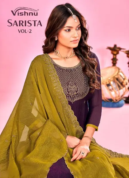 Sarista Vol 2 By Vishnu Silk Designer Dress Material Suppliers In India