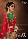 Saroj Aayat Latest Designer Wedding Wear Jacquard Printed Silk Sarees Collection