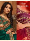 Saroj Hast Kala Latest Designer Beautiful Bordered Wedding Wear Vichitra Silk Saree Collection
