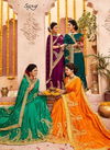 Saroj Rajdhani Latest Designer Heavy Embroidered Wedding Wear Vichitra Silk Saree Collection
