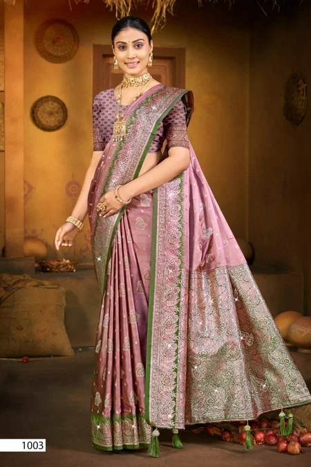 Sandalwood Satin Saroski Vol 2 By Saroj Satin Silk Saree In India Wholesale Online
