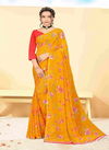 Saroj Spring Georgette 5 Ethnic Wear Wholesale Printed Georgette Sarees