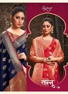 Saroj Tannu Latest Fancy designer Wedding Wear Printed Silk Saree Collection