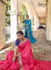 Saroj Tanvi Latest Fancy Festive Wear Designer Vichitra Silk With Beautiful Swarovski Butta And Banarasi Border Saree Collection
