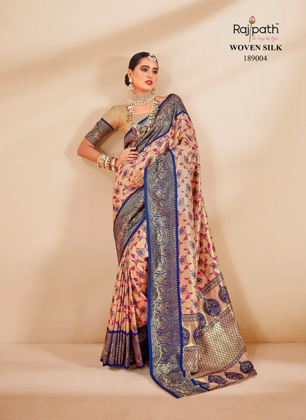 Satrangi Silk By Rajpath Tissue Silk Saree Wholesale In India