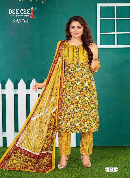 Satvi By Deecee Printed Cambric Cotton Kurti With Bottom Dupatta Wholesale Price In Surat