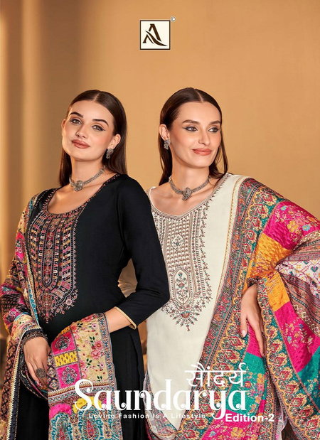 Saundarya Edition 2 By Alok Suit Viscose Rayon Dress Material Suppliers In India
