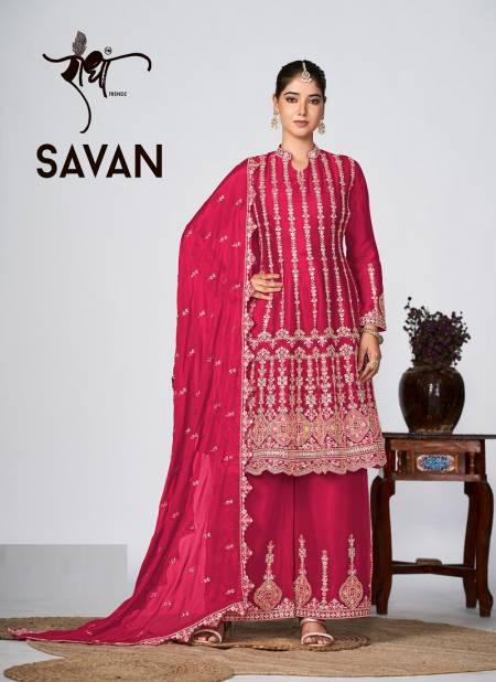 Savan By Radha Trendz Heavy Embroidery Chinon Readymade Suits Wholesale Price In Surat Catalog