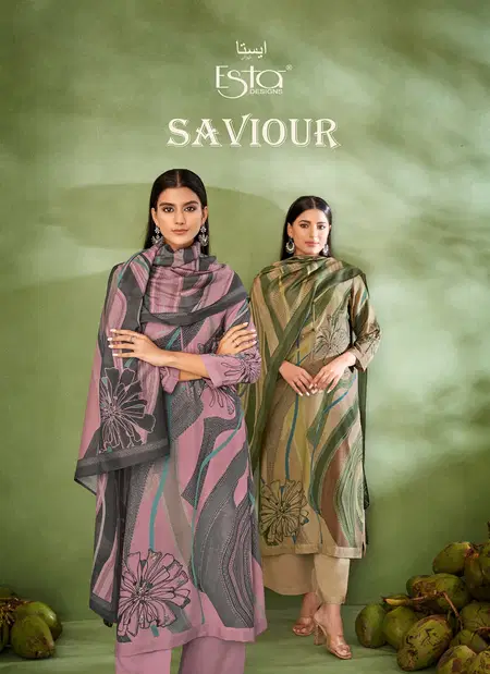 Saviour By Esta Pashmina Printed Surat Dress Materials Wholesale Market
