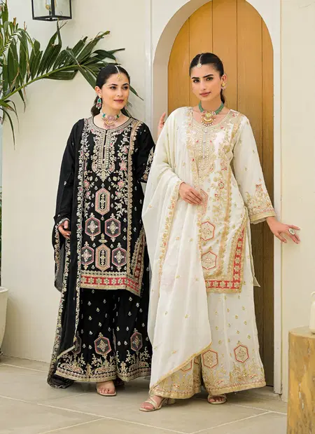 Savri By Afsana Chinon Embroidery Readymade Suit Wholesale Market In Surat
