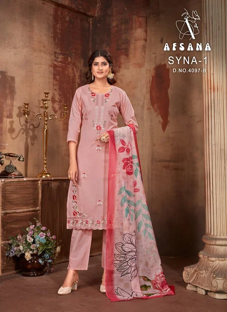 Sayna 1 By Afsana Pure Cotton Online Kurti With Bottom Dupatta Wholesale