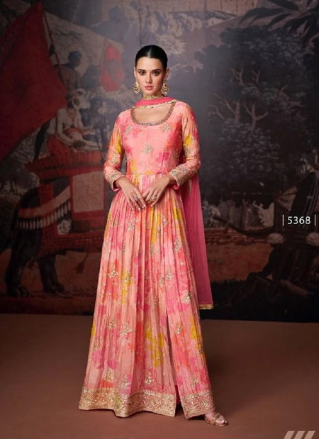 Sayuri Nazraana 5368 Pink Real Georgette Wedding Readymade Suits Wholesale Shop In Surat
