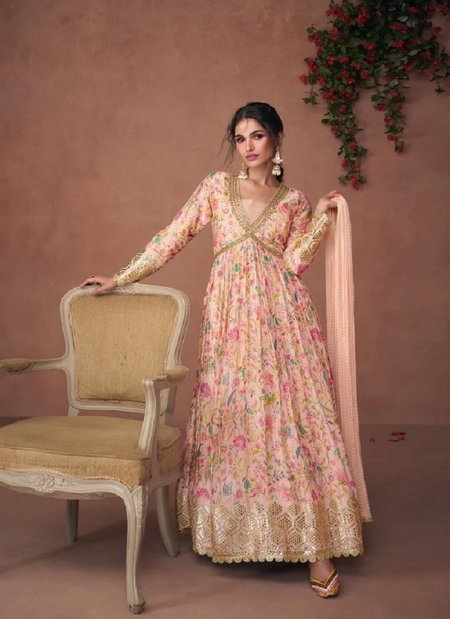 Sayuri Nooriat 5301 Organza Silk Anarkali Wedding Wear Readymade Suits Wholesale Price In Surat
