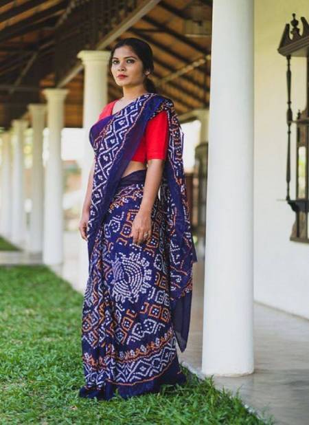 Sc Linen Regular Wear Bandhej Print Latest Saree Collection 