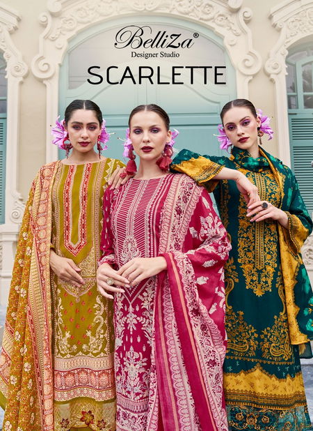 Scarlette By Belliza Cotton Digital Printed Dress Material Exporters In India