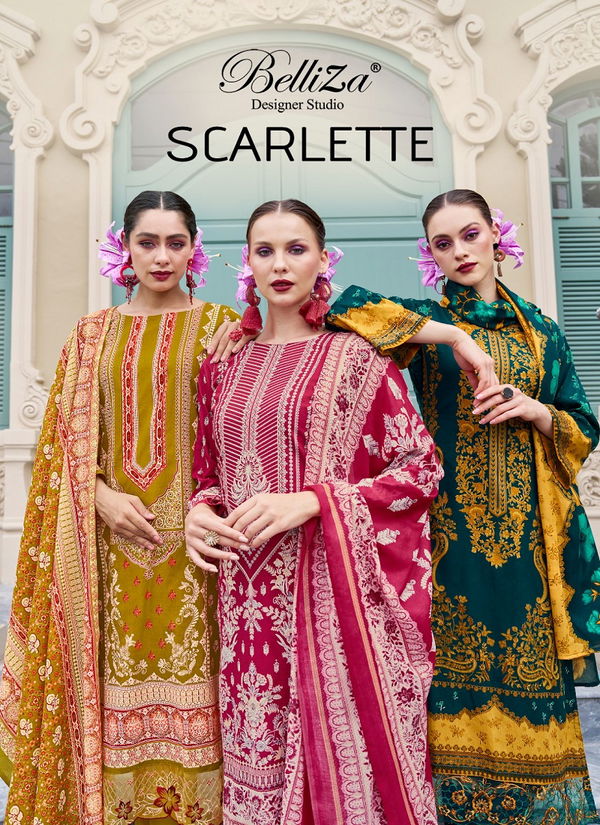 Scarlette By Belliza Cotton Digital Printed Dress Material Exporters In India