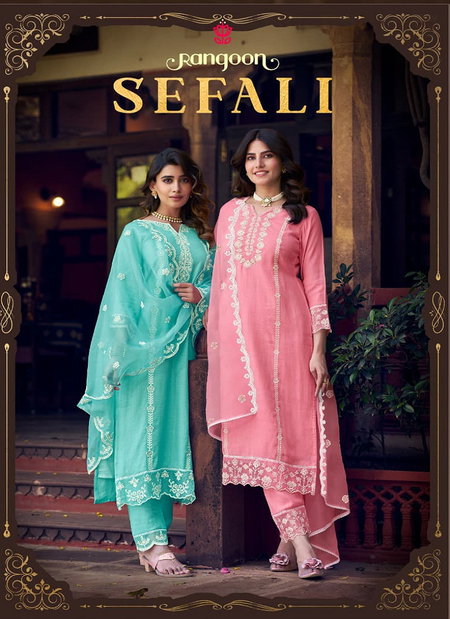 Sefali By Rangoon Viscose Kurti With Bottom Dupatta Suppliers In India
