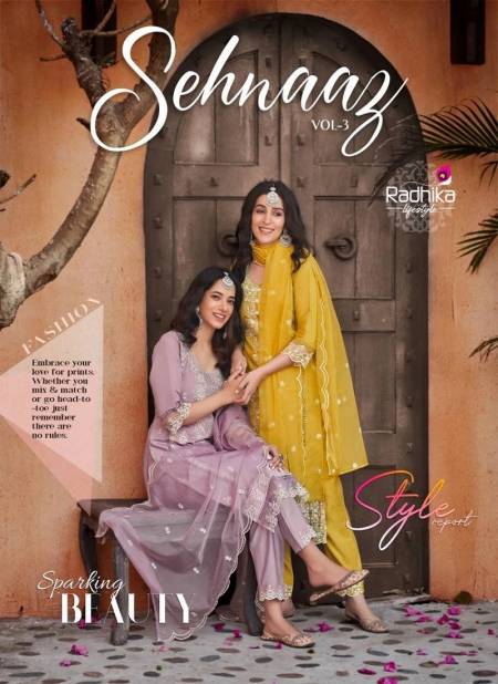 Sehnaz Vol 3 By Radhika Roman Silk Designer Kurti With Bottom Dupatta Wholesale Clothing Suppliers In India
 Catalog