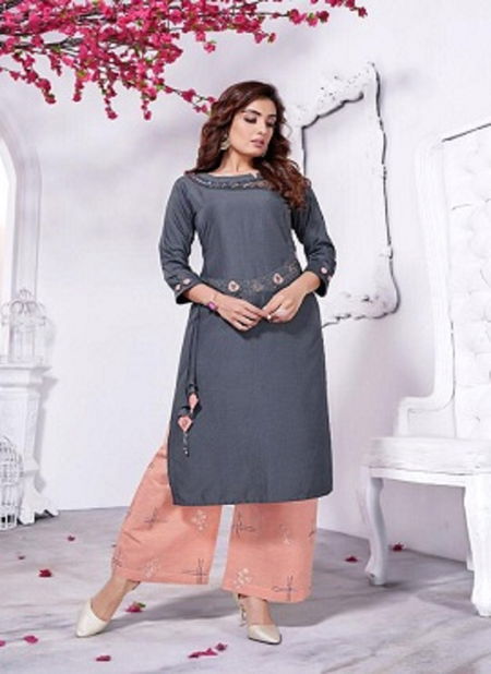 Selesta Innaya 2 Latest Designer Ethnic Wear Chenon silk self Buti with cotton lining Kurtis With Bottom Collection
 Catalog