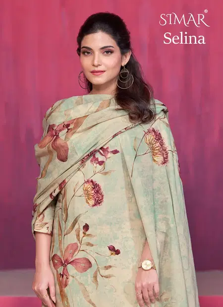 Selina By Glossy Digital Printed Linen Cotton Dress Material Wholesale Online