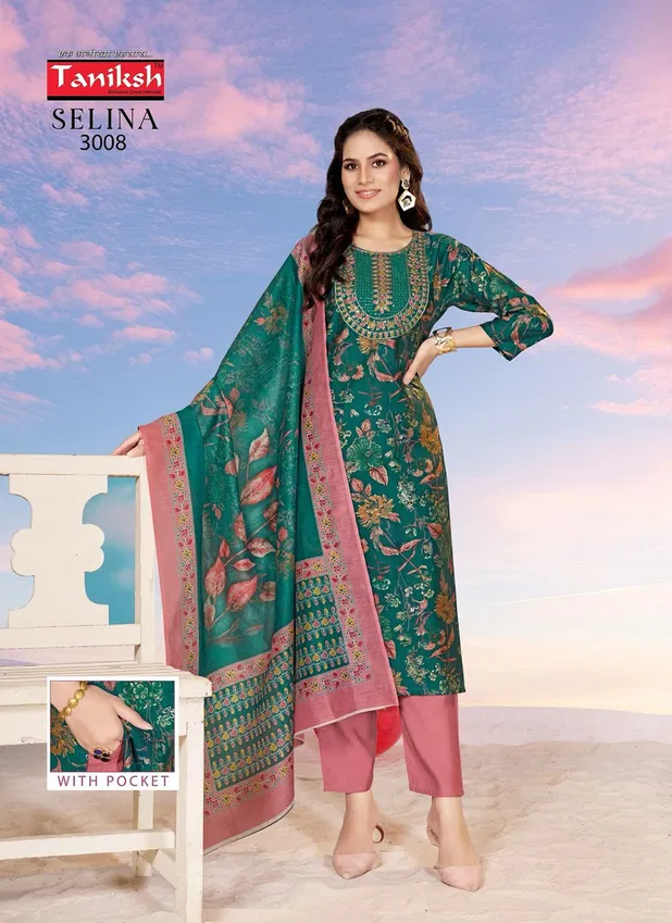 Selina Vol 3 By Taniksh Muslin Printed Kurti With Bottom Dupatta Orders In India