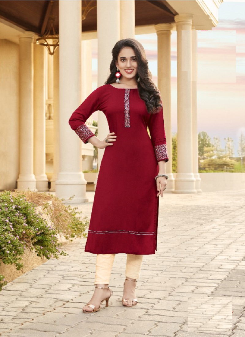 Serena vol 8 Ladies Flavour Rayon Regular Wear Wholesale Designer Kurtis Catalog