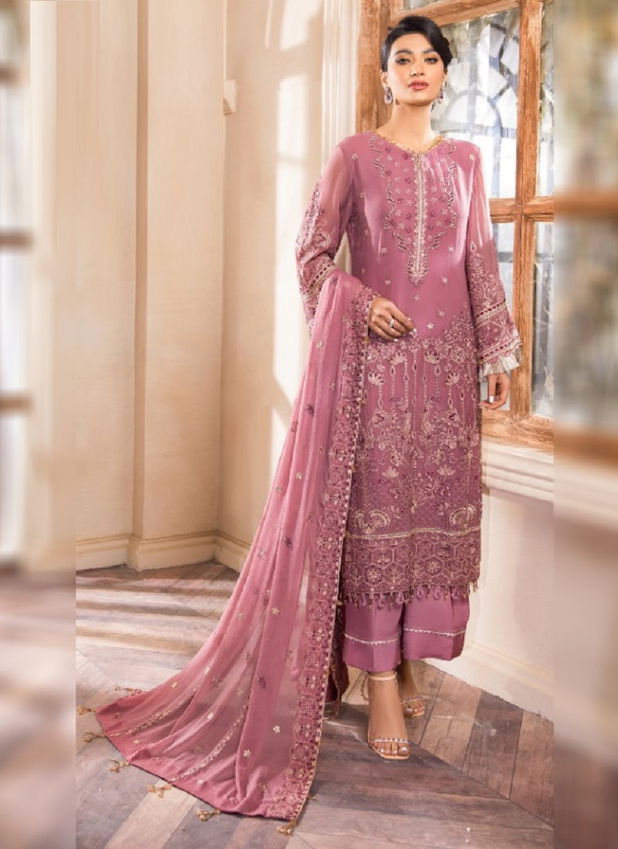 Serene Farasha Heavy Festive Wear Georgette Embroidery Pakistani Salwar Kameez Collection