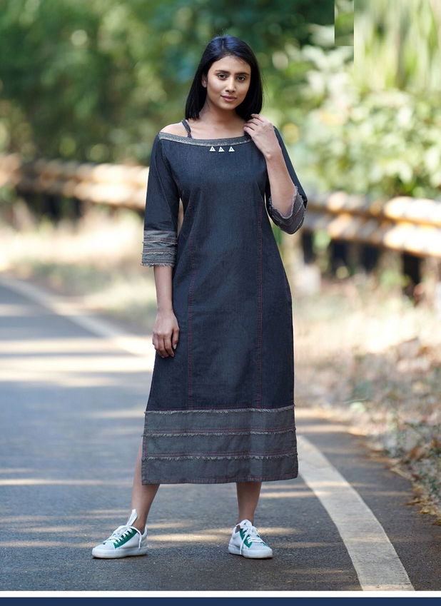 Seriema Kumb Capture 4 Denim Wholesale Party Wear Kurtis